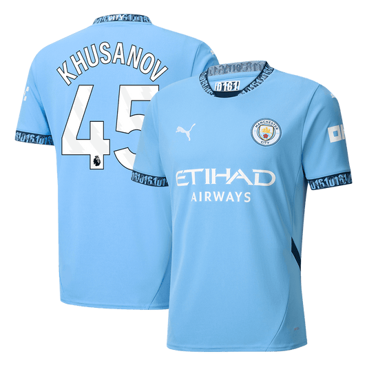 KHUSANOV #45 Manchester City 2024/25 soccer jersey Go Soccer World Shop