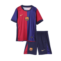 Barcelona Kids Home soccer jersey Set (Jersey + Shorts) 2024/25 - Spotify Logo Without Text Go Soccer World Shop