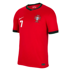 [Super Quality] Portugal RONALDO Men's Home Kit No. 7 (Jersey + Shorts) Euro 2024 Go Soccer World Shop