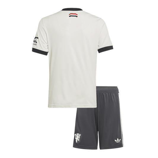 Manchester United children's third away soccer kit (jersey + shorts) 2024/25 Go Soccer World Shop