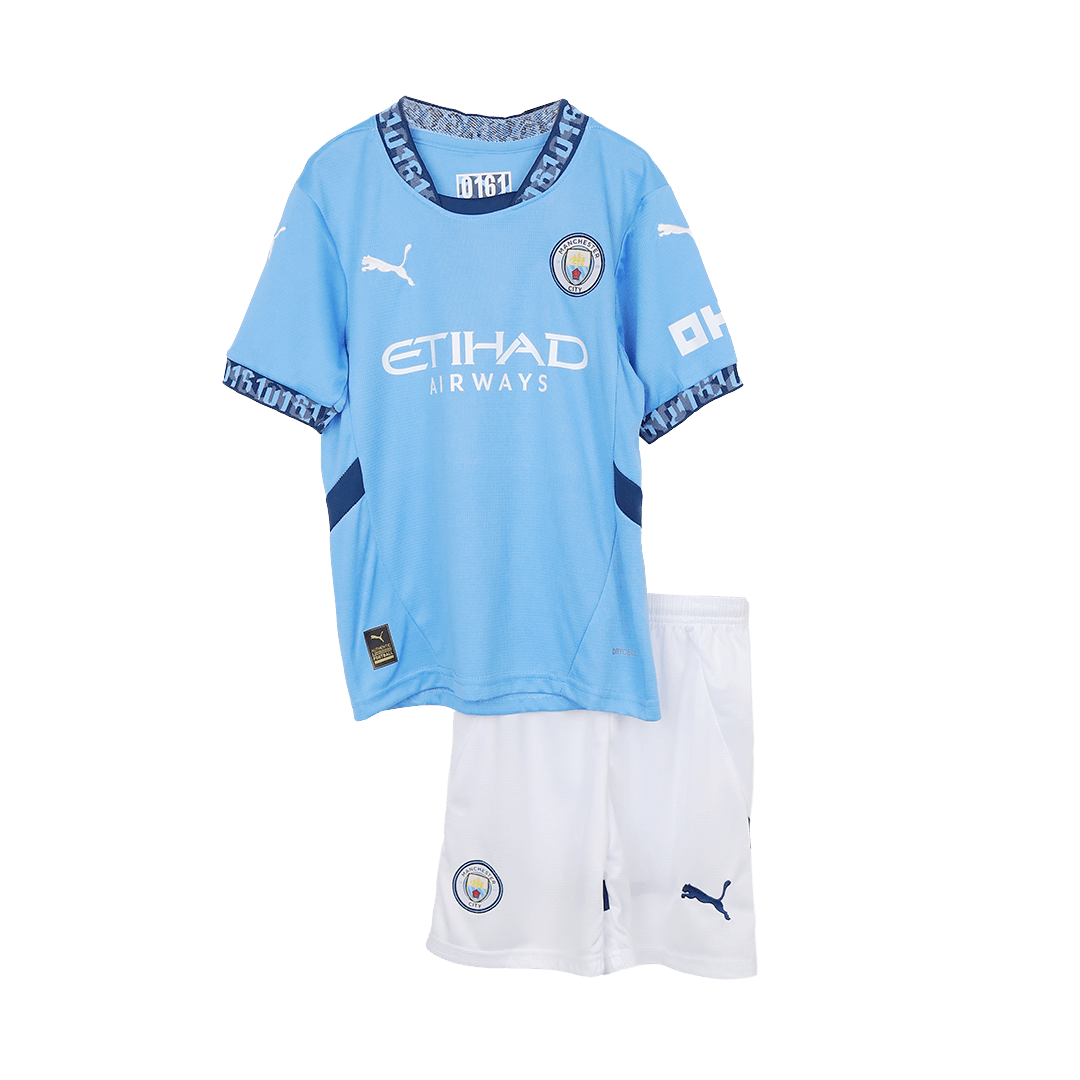 Manchester City Kids Home soccer jersey Set (Jersey + Shorts) 2024/25 Go Soccer World Shop