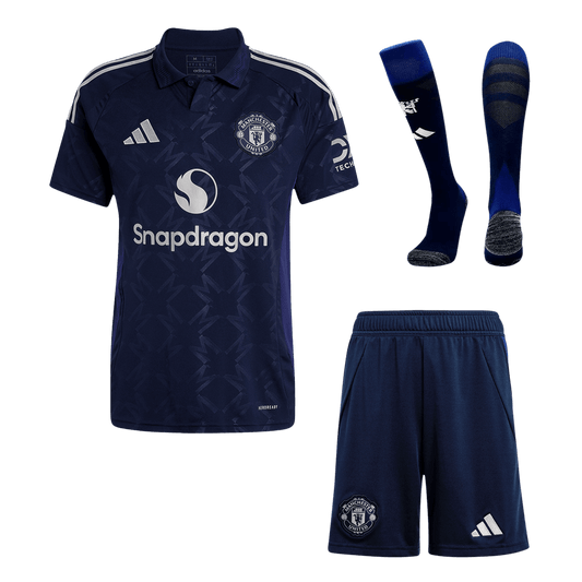 Manchester United away soccer jersey set (jersey + shorts + socks) 2024/25 Go Soccer World Shop