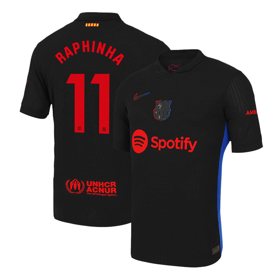 Player Version RAPHINHA #11 Barcelona Away Soccer Jersey 2024/25 Go Soccer World Shop