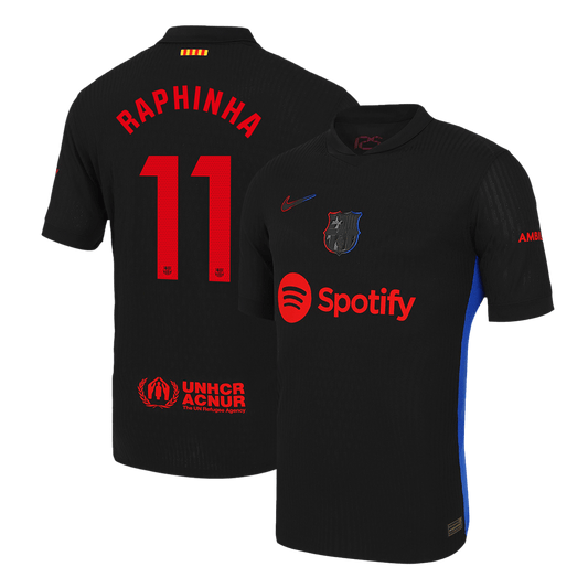 Player Version RAPHINHA #11 Barcelona Away Soccer Jersey 2024/25 Go Soccer World Shop