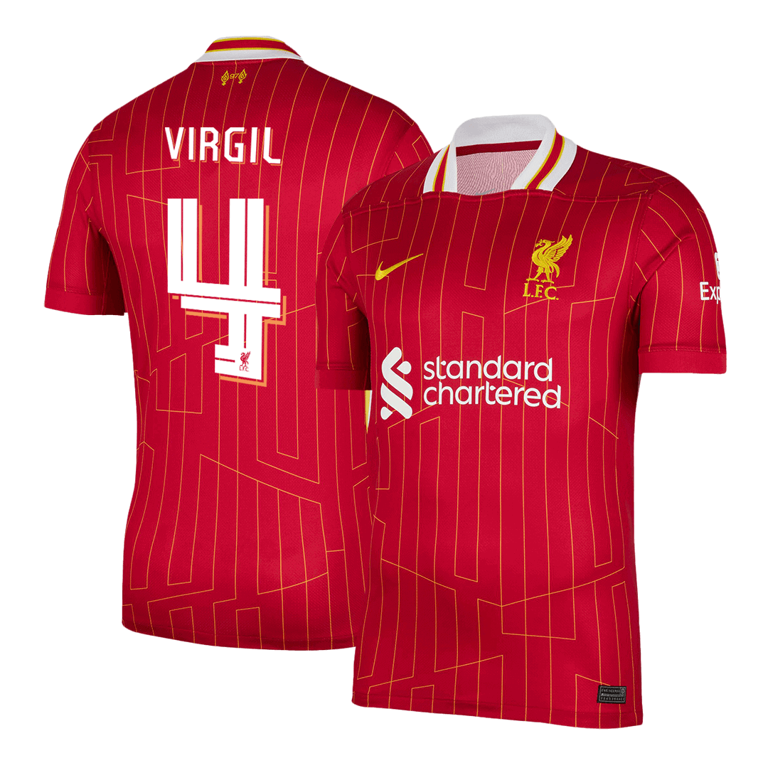 VIRGIL #4 Liverpool Home 2024/25 soccer jersey - UCL Go Soccer World Shop