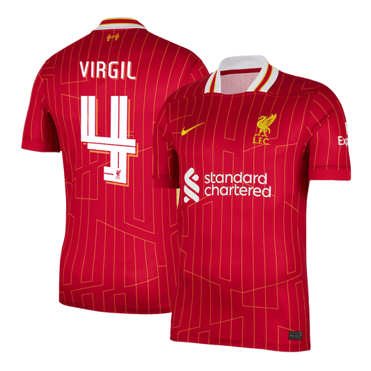 VIRGIL #4 Liverpool Home 2024/25 soccer jersey - UCL Go Soccer World Shop