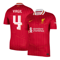 VIRGIL #4 Liverpool Home 2024/25 soccer jersey - UCL Go Soccer World Shop