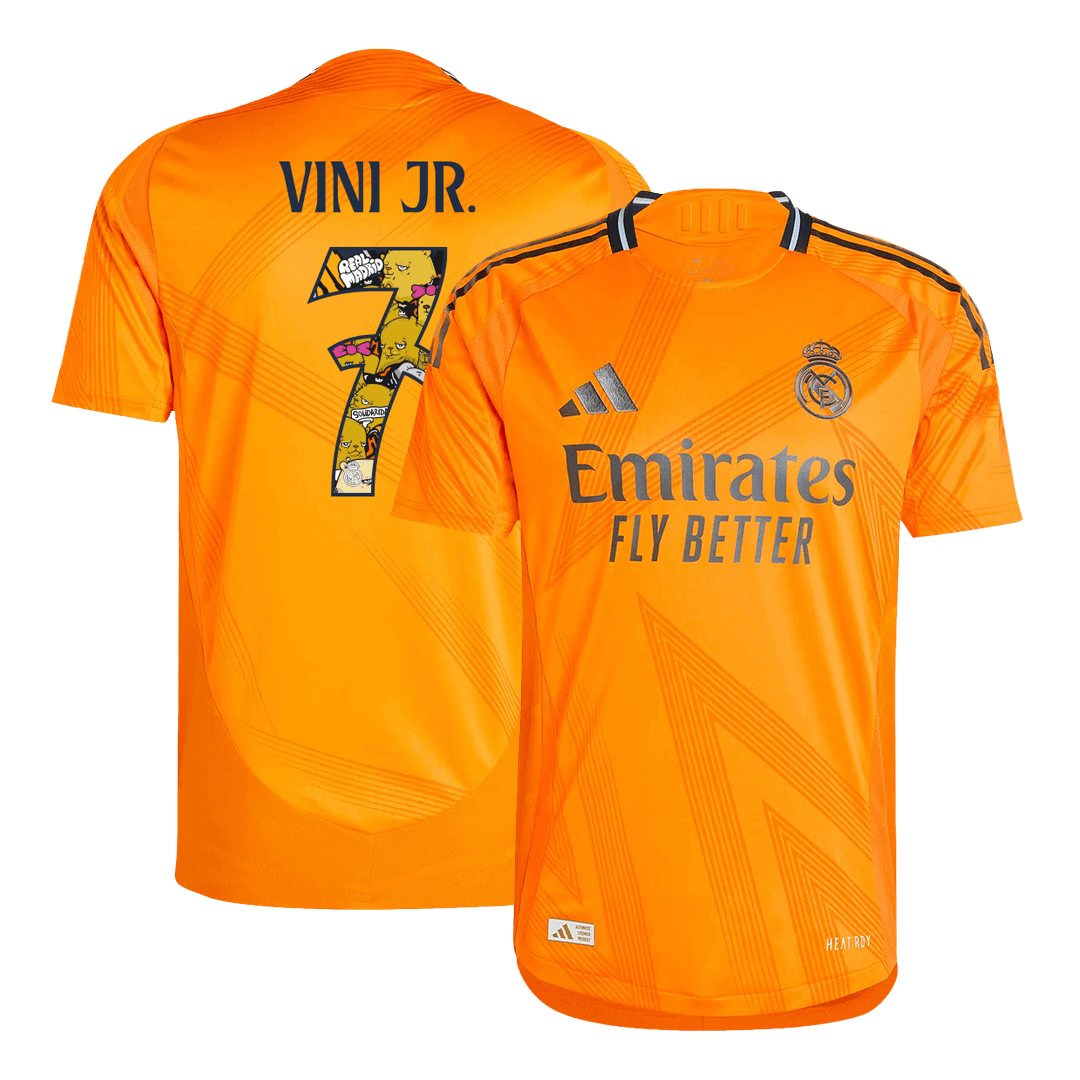 VINI JR player version. Real Madrid 2024/25 away soccer jersey No. 7 Go Soccer World Shop