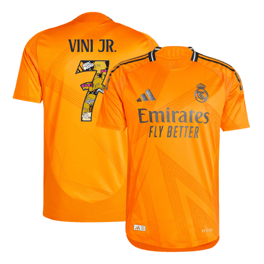 VINI JR player version. Real Madrid 2024/25 away soccer jersey No. 7 Go Soccer World Shop