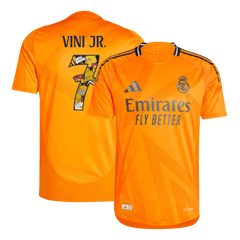 VINI JR player version. Real Madrid 2024/25 away soccer jersey No. 7 Go Soccer World Shop