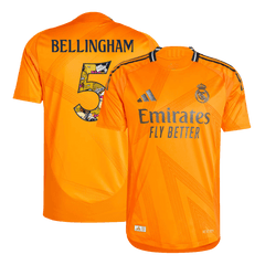 Player Version BELLINGHAM #5 Real Madrid Away Soccer Jersey 2024/25 - Bear Champ Font Go Soccer World Shop