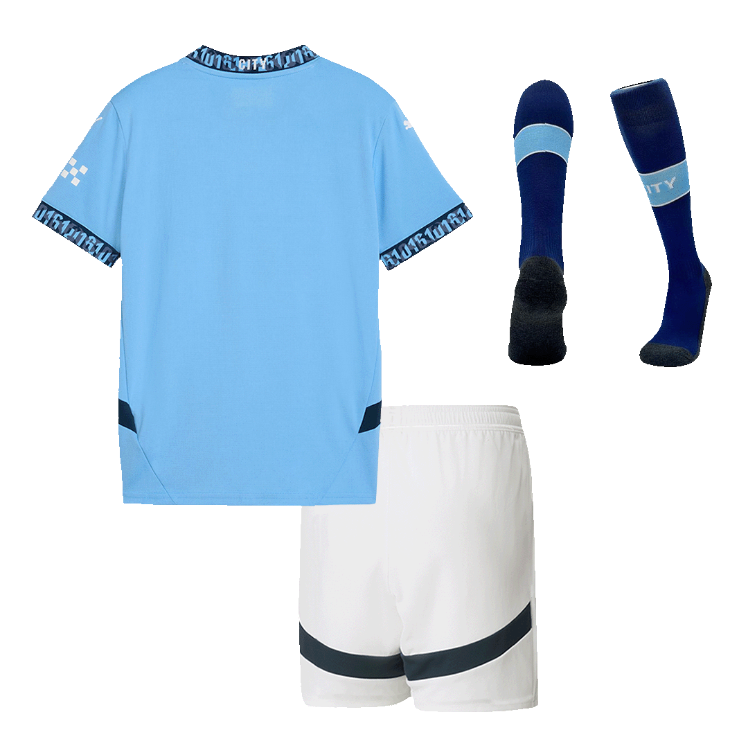 Manchester City Kids Home soccer jersey Set (Jersey + Shorts + Socks) 2024/25 Go Soccer World Shop