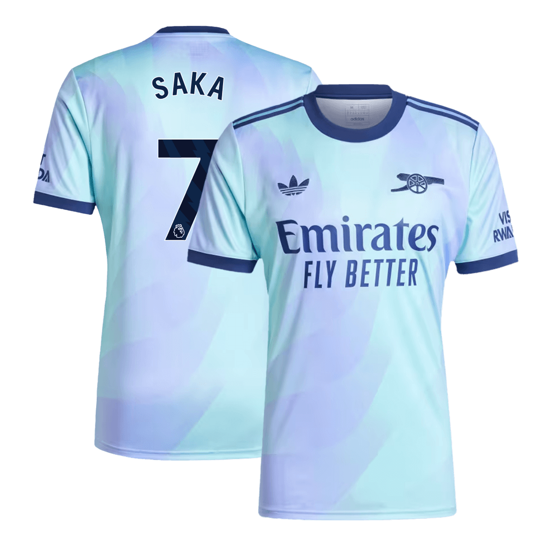 SAKA No. 7 Arsenal third away soccer jersey 2024/25 Go Soccer World Shop