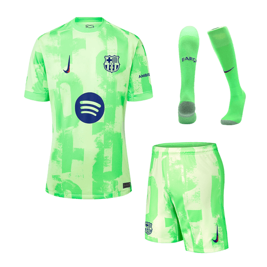 Barcelona third away kit (jersey + shorts + socks) 2024/25- (Spotify logo without text) Go Soccer World Shop