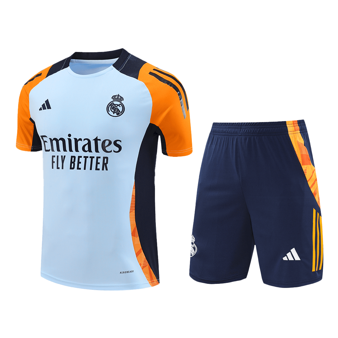 Real Madrid pre-match soccer jersey set (jersey + shorts) 2024/25 Go Soccer World Shop