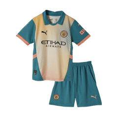 Manchester City Fourth Children's soccer Away Kit (Jersey + Shorts) 2024/25 - Definitely City (UCL) Go Soccer World Shop