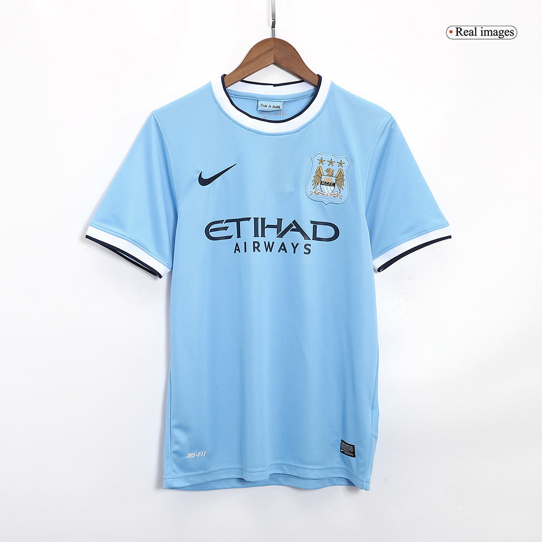 Manchester City Retro 2013/14 home soccer jersey Go Soccer World Shop