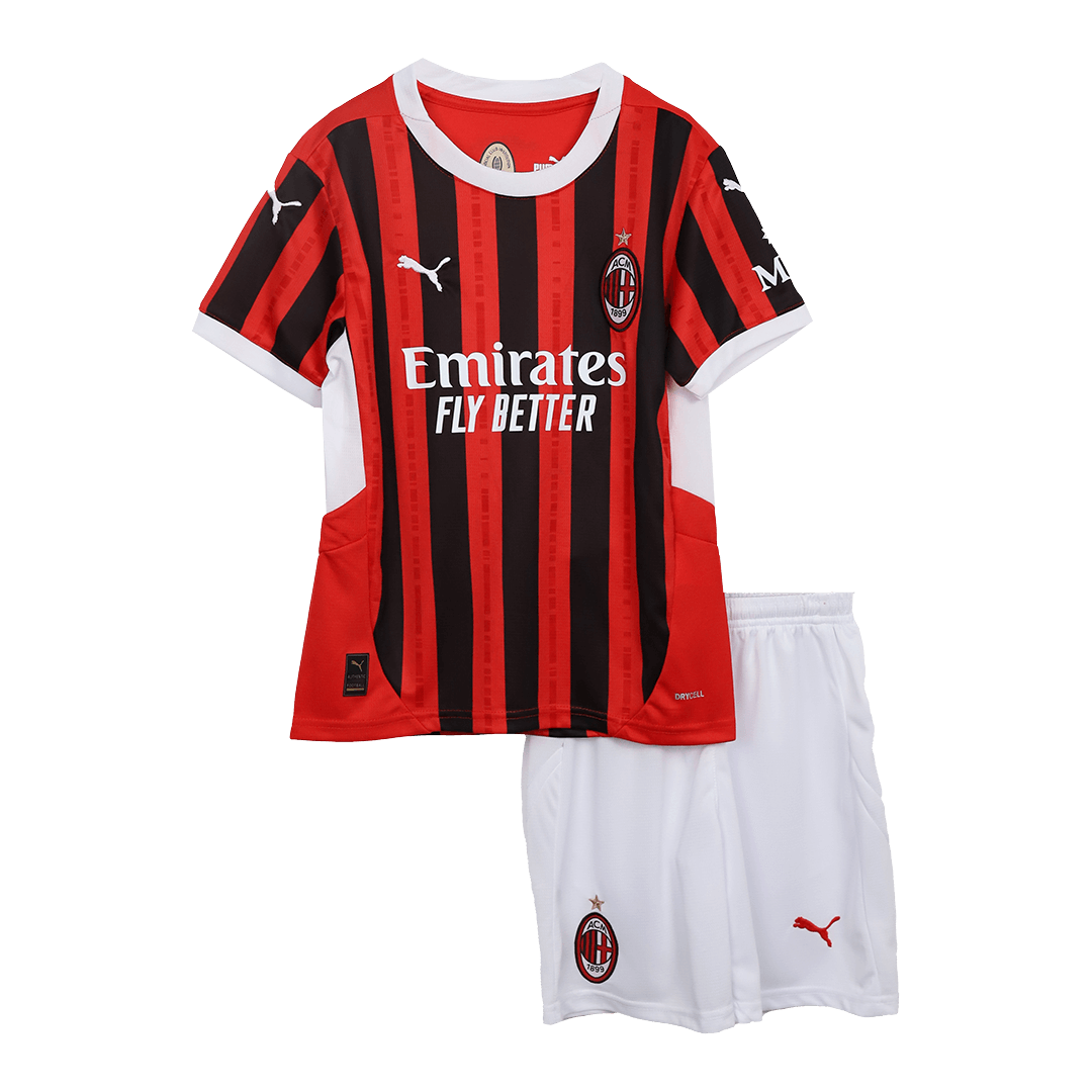 AC Milan Kids Home soccer jersey Set (Jersey + Shorts) 2024/25 Go Soccer World Shop