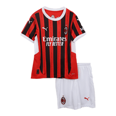 AC Milan Kids Home soccer jersey Set (Jersey + Shorts) 2024/25 Go Soccer World Shop