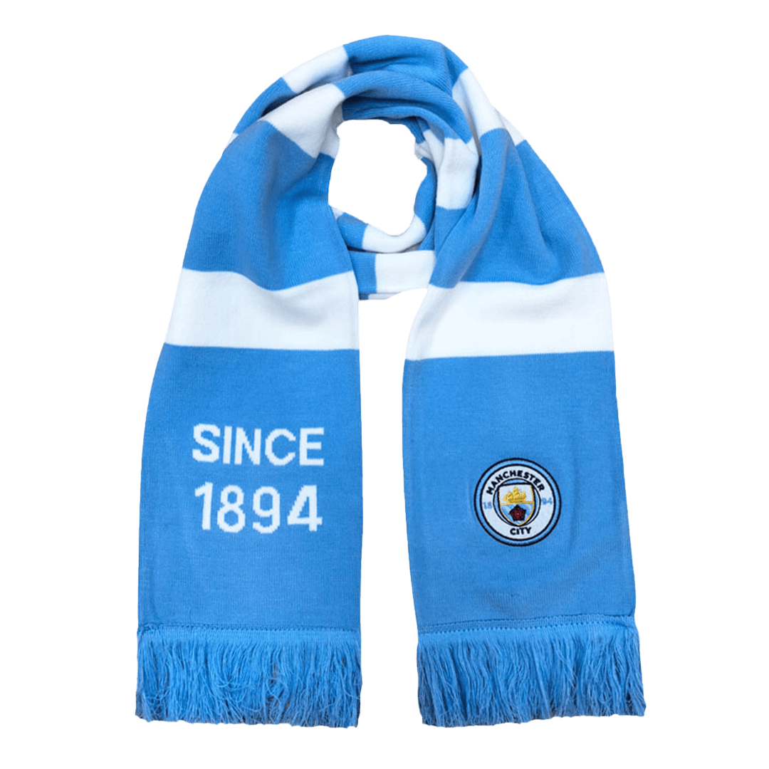 Manchester City soccer scarf, blue and white Go Soccer World Shop