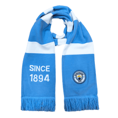 Manchester City soccer scarf, blue and white Go Soccer World Shop