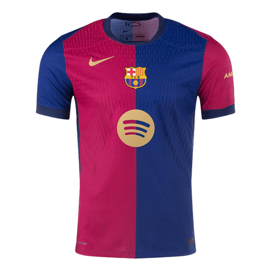 Player version Barcelona Home 2024/25 soccer jersey Spotify logo without text Go Soccer World Shop