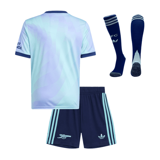 Arsenal third away soccer kit for kids (jersey + shorts + socks) 2024/25 Go Soccer World Shop