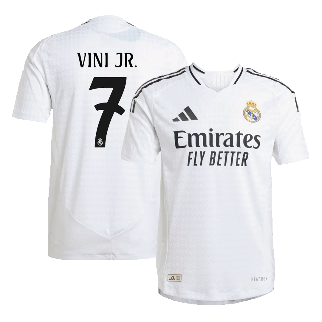 Player Version VINI JR. #7 Real Madrid Home Soccer Jersey 2024/25 Go Soccer World Shop