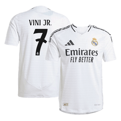 VINI JR player version. Real Madrid's No. 7 soccer jersey for the 2024/25 season Go Soccer World Shop