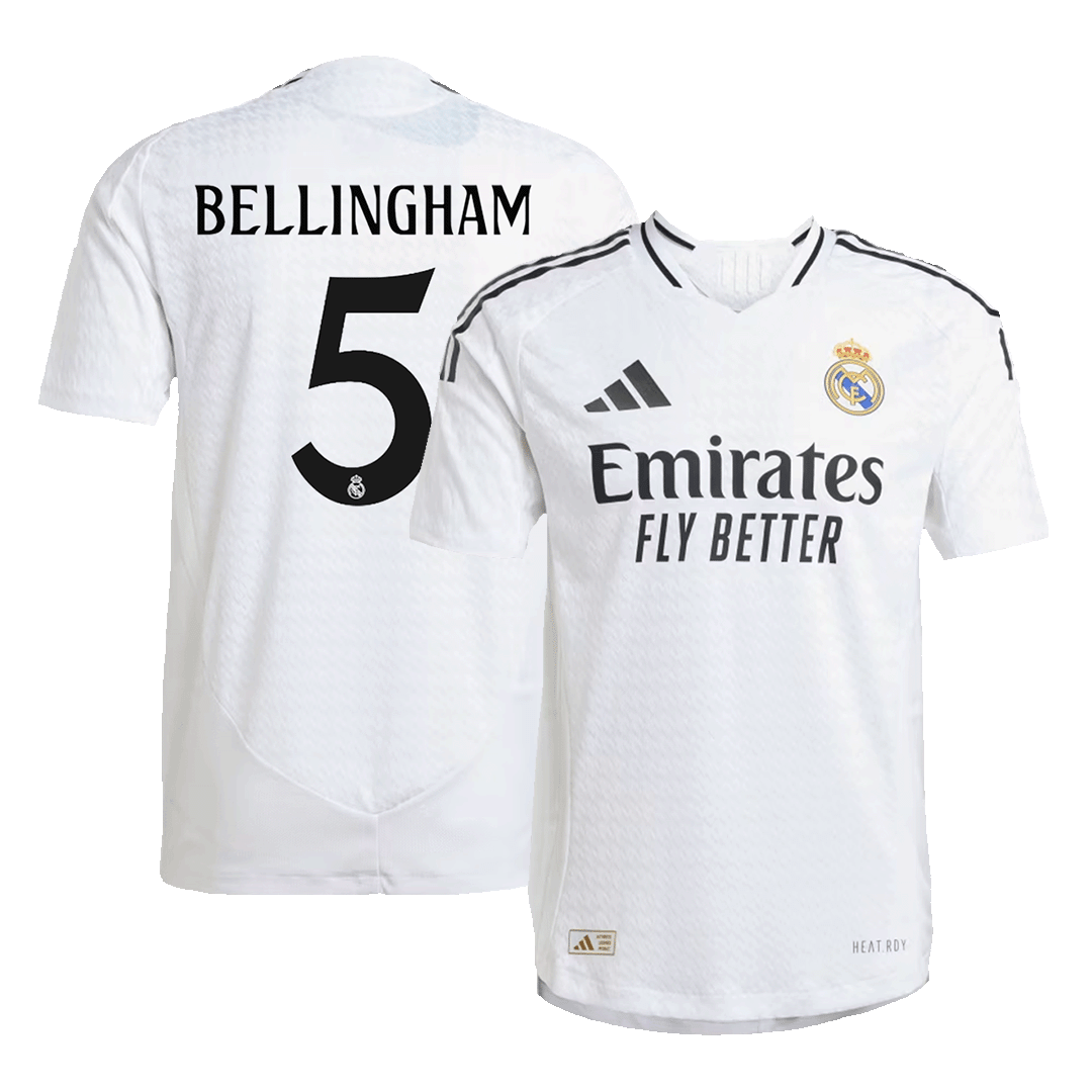 Player Version BELLINGHAM #5 Real Madrid Home Soccer Jersey 2024/25 Go Soccer World Shop