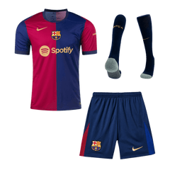 Barcelona home soccer jersey set (jersey + shorts + socks) 2024/25 Go Soccer World Shop