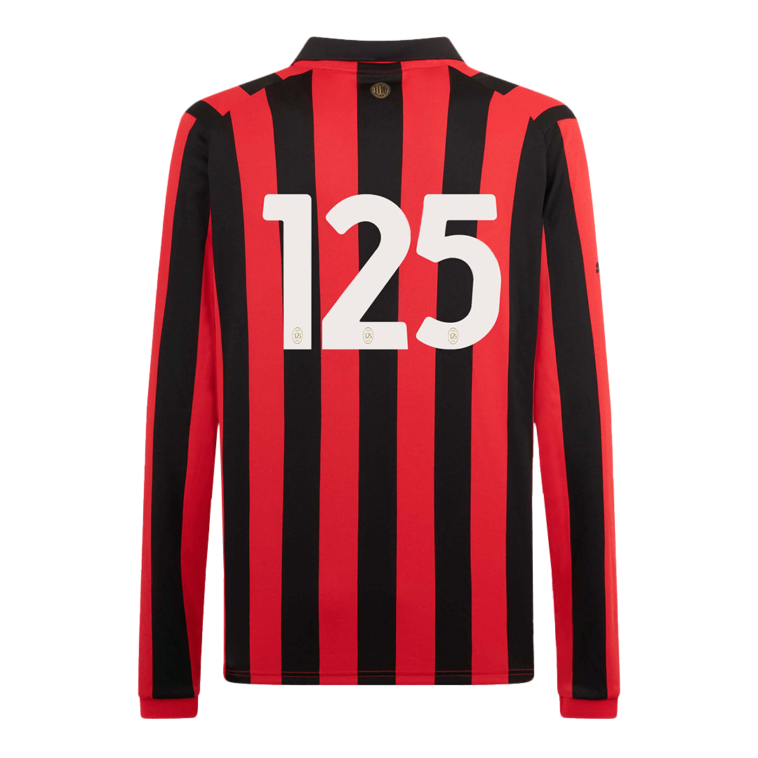 AC Milan 125th Anniversary Long Sleeve soccer jersey No. 125 2024/25 Go Soccer World Shop