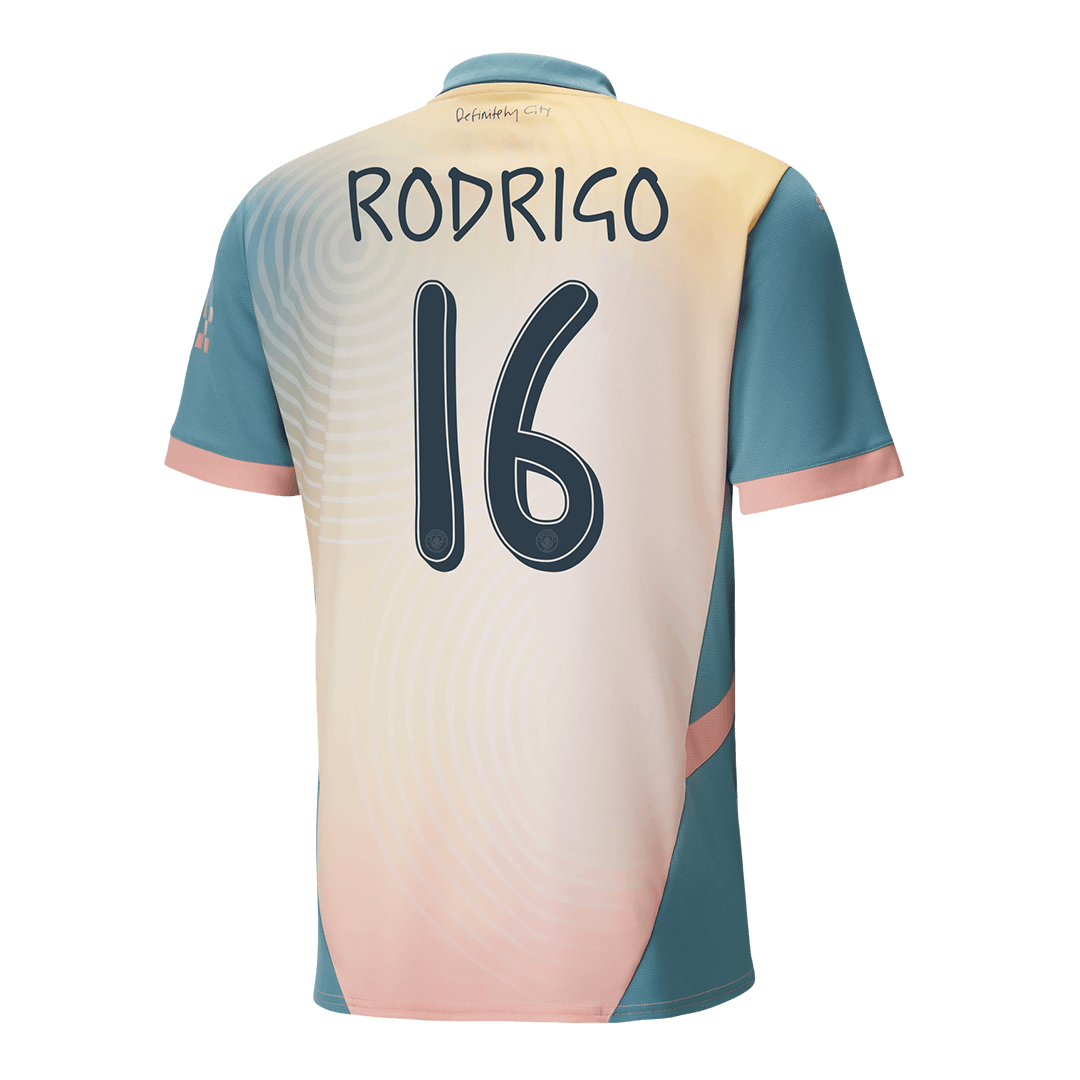 RODRIGO #16 Manchester City Fourth Away soccer jersey 2024/25 - Definitely City Go Soccer World Shop