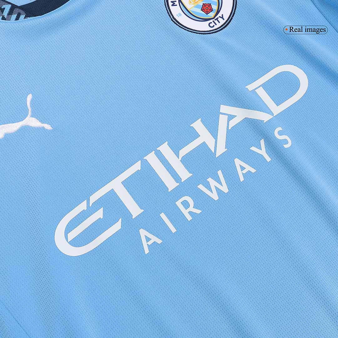 Manchester City home soccer jersey set (jersey + shorts) 2024/25 Go Soccer World Shop