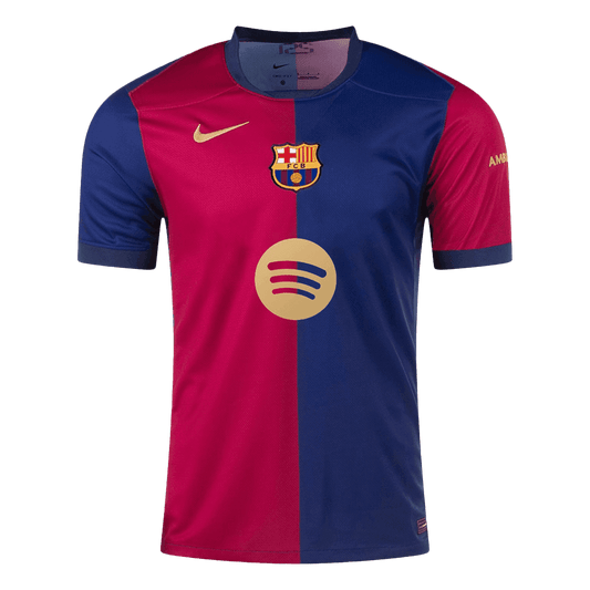 LEWANDOWSKI #9 Barcelona 2024/25 home soccer jersey - Spotify logo without text Go Soccer World Shop