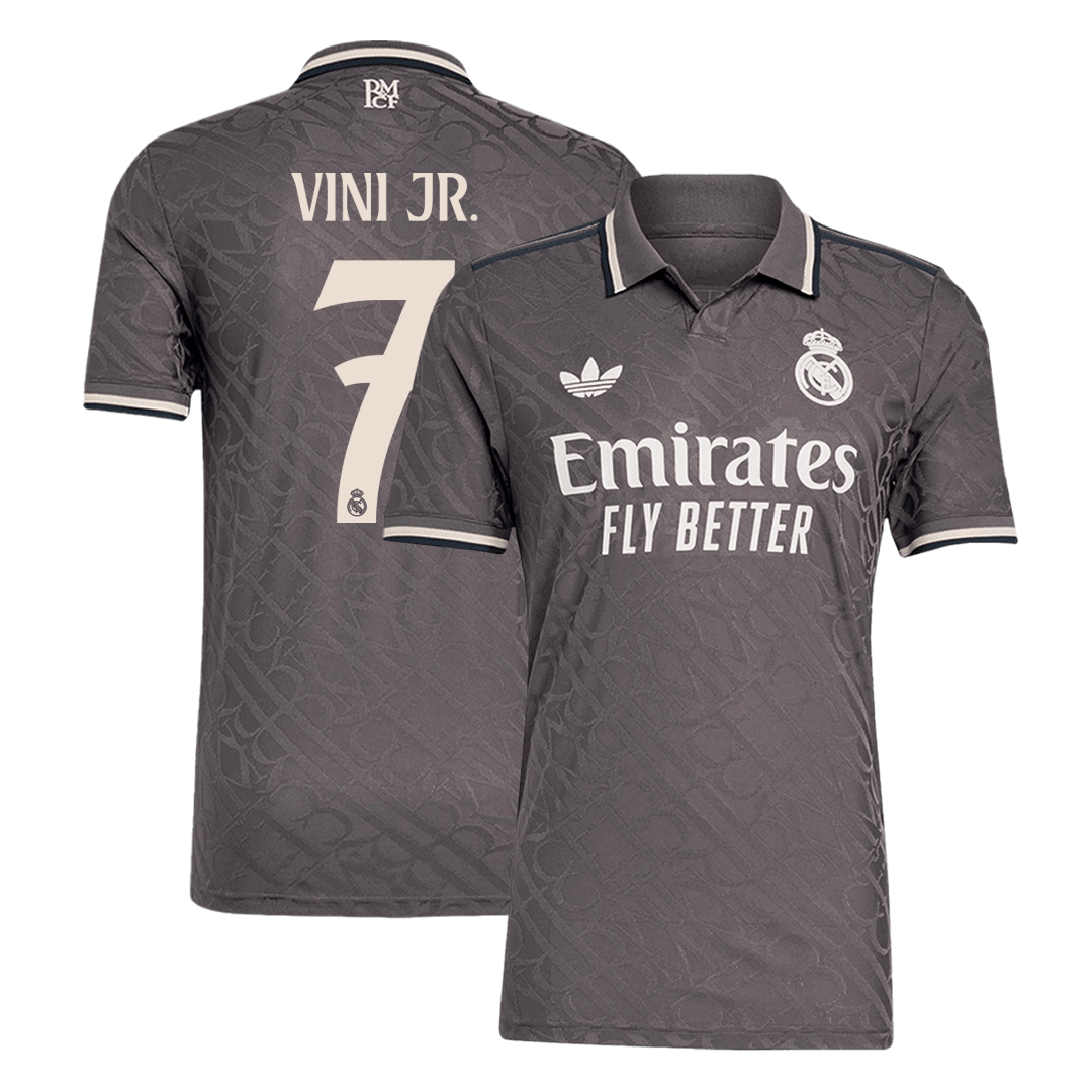 Player Version VINI JR. #7 Real Madrid Third Away Soccer Jersey 2024/25 Go Soccer World Shop