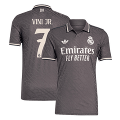 VINI JR player version. Real Madrid third away soccer jersey No. 7 for 2024/25 Go Soccer World Shop