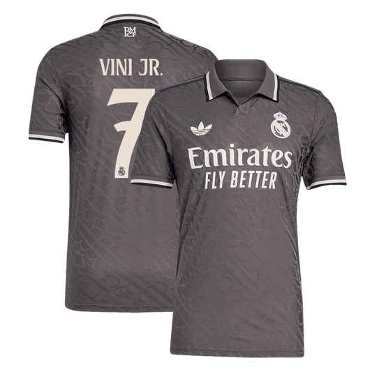 Player Version VINI JR. #7 Real Madrid Third Away Soccer Jersey 2024/25 Go Soccer World Shop