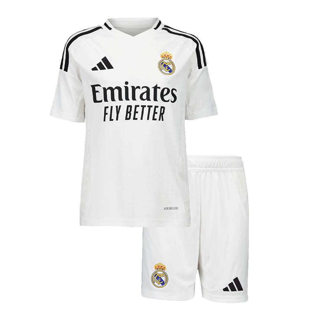 Real Madrid Kids Home soccer jersey Set (Jersey + Shorts) 2024/25 Go Soccer World Shop