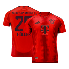 Player Version Müller #25 Bayern Munich Home Soccer Jersey 2024/25 Go Soccer World Shop