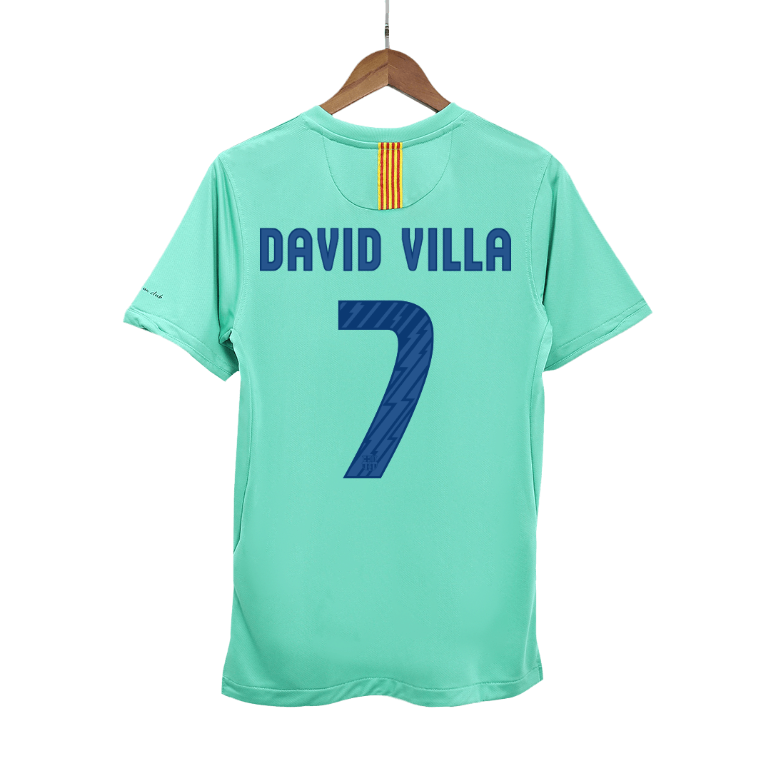 Retro DAVID VILLA #7 2010/11 Barcelona away soccer jersey Go Soccer World Shop