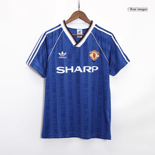 Manchester United away soccer jersey in retro style 88/90 Go Soccer World Shop