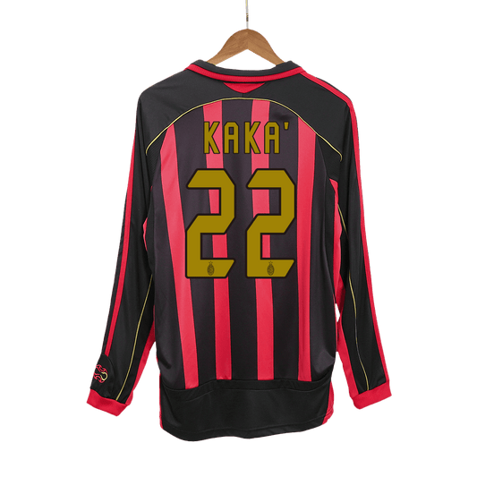 Long-sleeved soccer jersey, retro KAKA' #22 2006/07 AC Milan Go Soccer World Shop