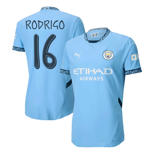 Player version RODRIGO #16 Manchester City Home soccer jersey 2024/25 - UCL Go Soccer World Shop