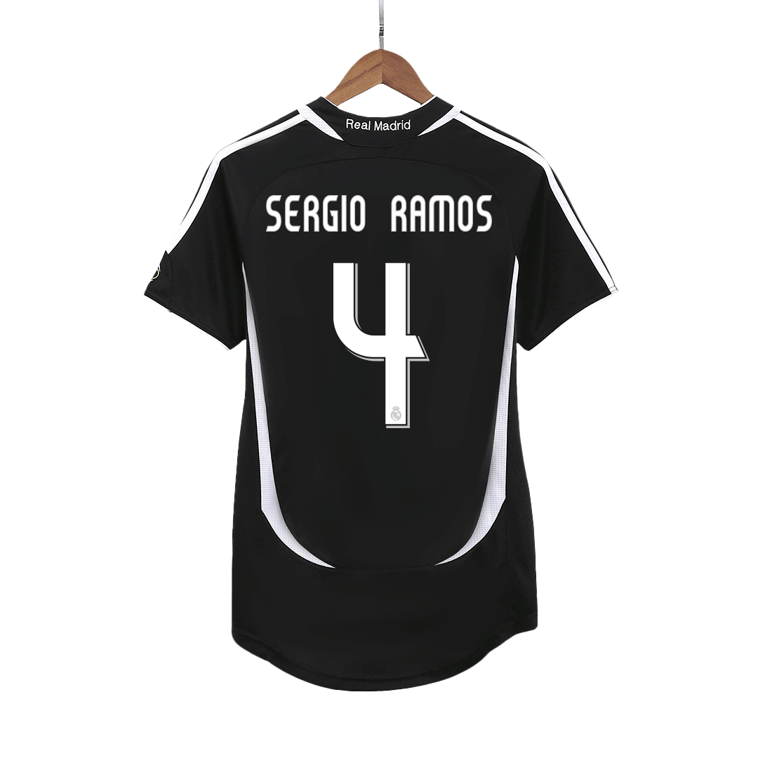 Real Madrid Retro SERGIO RAMOS #4 2006/07 Away soccer jersey Go Soccer World Shop