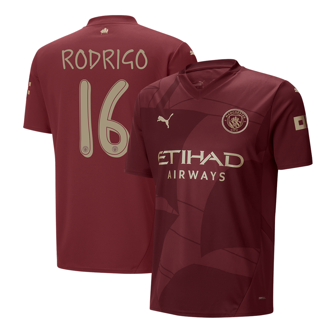 RODRIGO #16 Manchester City 2024/25 third away soccer jersey - UCL Go Soccer World Shop