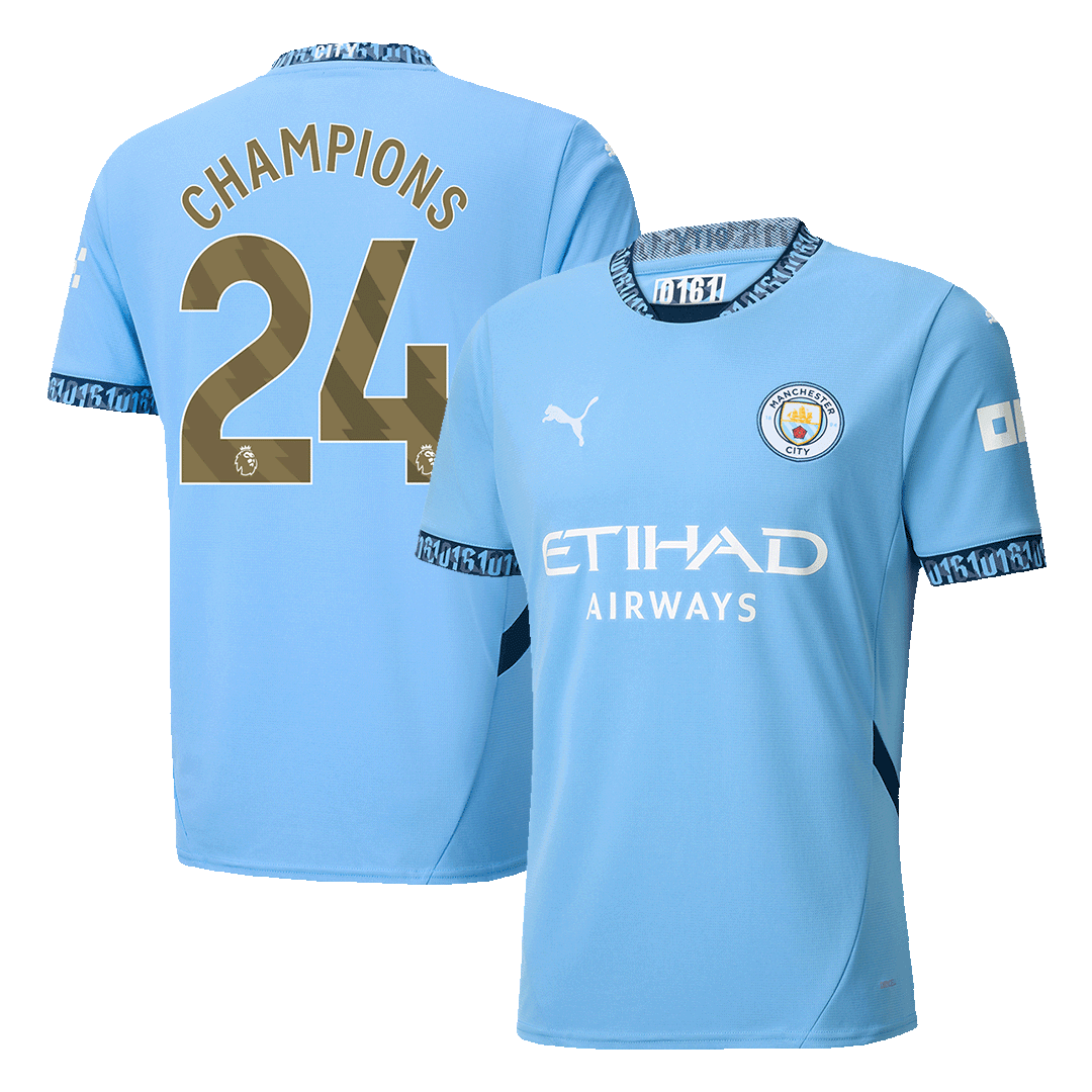 CHAMPIONS #24 Manchester City 2024/25 soccer jersey Go Soccer World Shop