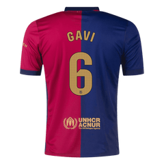 GAVI #6 Barcelona 2024/25 home soccer jersey - Spotify logo without text Go Soccer World Shop