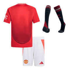 Manchester United Kids Home soccer jersey Set (Jersey + Shorts + Socks) 2024/25 Go Soccer World Shop