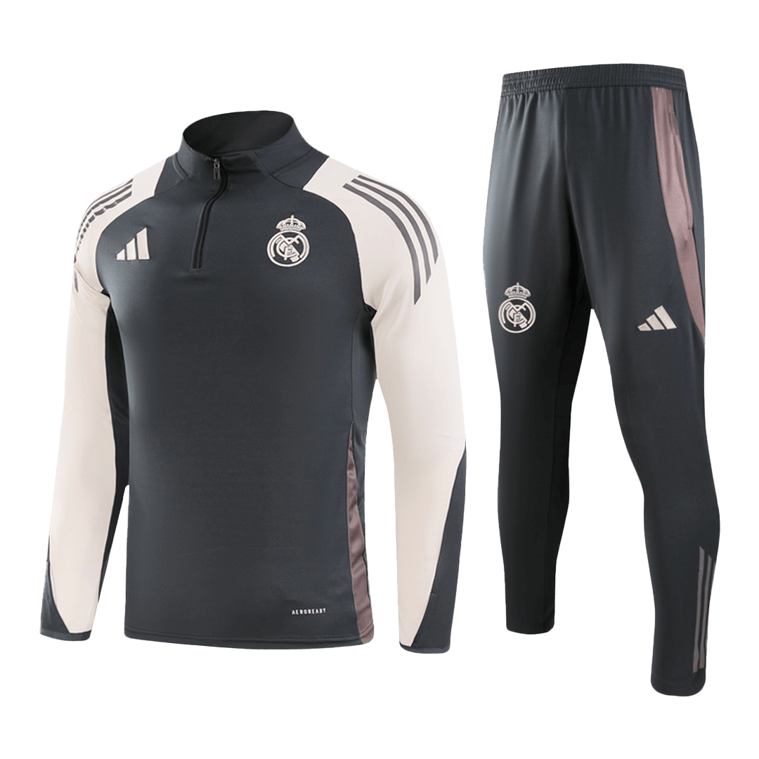 Real Madrid kids' zip-up sweatjersey set (top + pants) 2024/25 Go Soccer World Shop